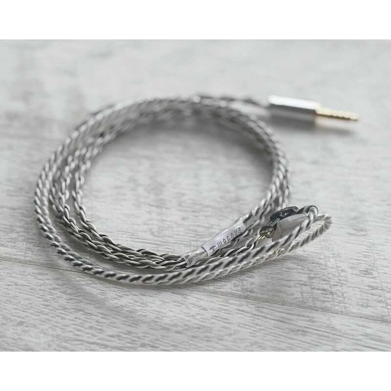 Mairegen Acht -Type Black × Gray × White- / 4.4mm 5極 AEC製 金メッキプラグ / Custom 2pin / イヤーコネクタアートワーク