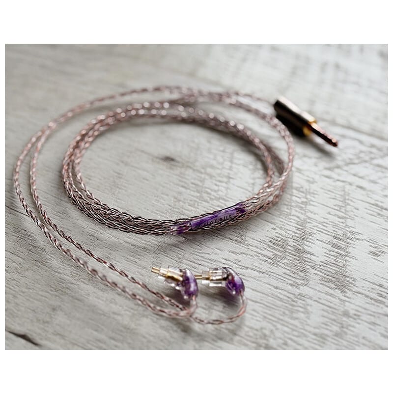 Vintage No.058 HYDRA / 4.4mm 5極 トープラ販売製 CINQBES 純銅材 無メッキプラグ / Custom 2pin / ロゴ＆イヤーコネクタアートワーク