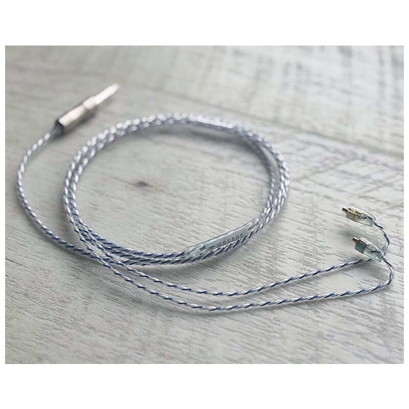 Antarctica Thawed / 4.4mm 5極 トープラ販売製黄銅材 銀メッキプラグ / MMCX / ロゴ＆イヤーコネクタアートワーク カルセドニー装飾