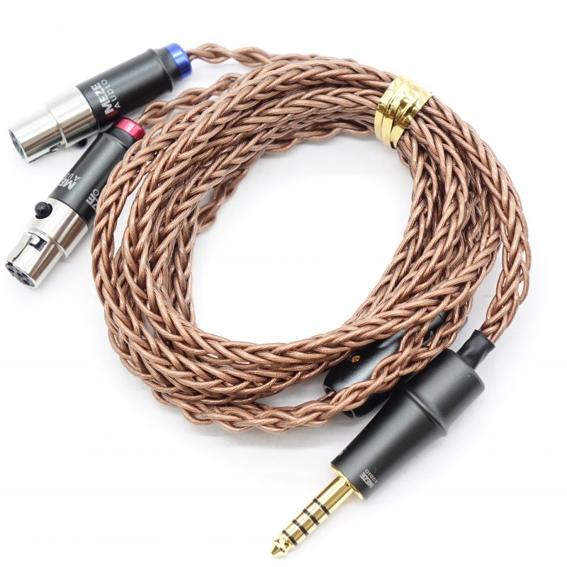 Meze Copper PCUHDアップグレードケーブル 4.4mmミニXLR Meze Audio Mini XLR Silver Plated PCUHD Premium Cable