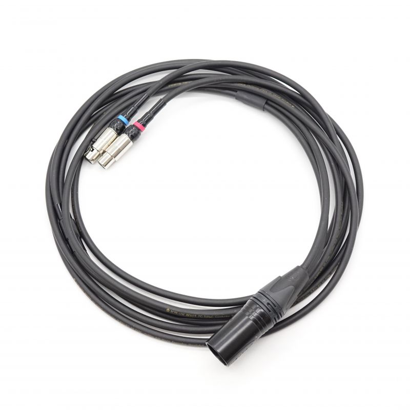 Audeza用HPケーブル 4pinXLR to ﾐﾆ4pinXLR*2