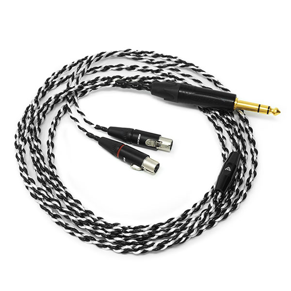 Premium Black-Sliver headphone cable for LCD/プレミアム6.3mm標準プラグケーブル