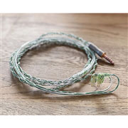 BERDIGRIS from “1920-30 HUDSON WIRE” ×  “1941 BELDEN GREEN” 4.4mm 5極 トープラ販売製 CINQBES 純銅材 無メッキプラグ Custom 2pin オーロラアートワーク イヤーコネクタ装飾