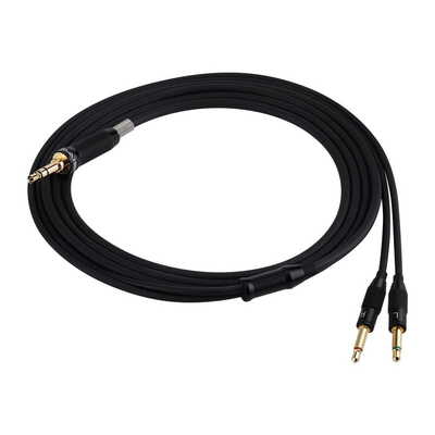 SIV-LUAN ヘッドホン用ケーブル 3.5mm - 3.5mm 2極(LR)(ブラック) [SIV-LUAN-3.5 BLK-3.5mm2極(L/R)]