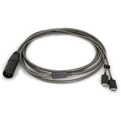 Binom-ER用ケーブル【銀メッキ銅線】 据置用バランスY字ケーブル (XLR4Pin/2.5m) [YB-1]