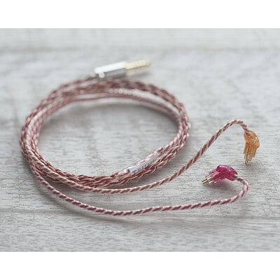 Mairegen Acht -Type Red × Orange × White- / 4.4mm 5極 AEC製
金メッキプラグ / Custom 2pin / イヤーコネクタアートワーク