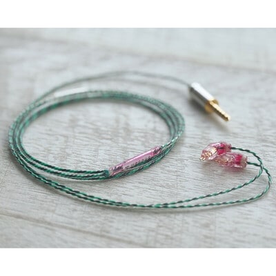 Watermelon Lily / 4.4mm 5極 AEC製 金メッキプラグ / Custom 2pin / ロゴ&イヤーコネクタアートワーク