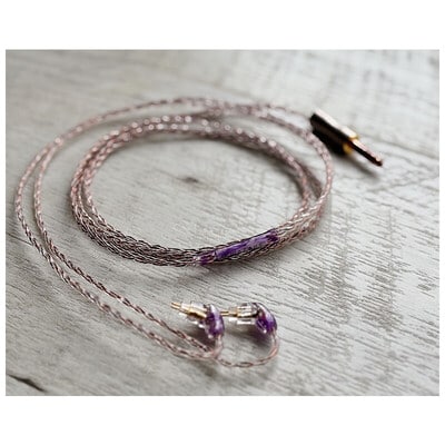 Vintage No.058 HYDRA / 4.4mm 5極 トープラ販売製 CINQBES 純銅材 無メッキプラグ / Custom 2pin / ロゴ&イヤーコネクタアートワーク