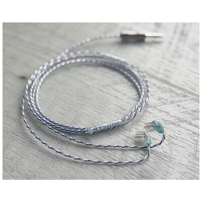 Antarctica Thawed / 4.4mm 5極 トープラ販売製黄銅材 銀メッキプラグ / qdc / ロゴ&イヤーコネクタアートワーク カルセドニー装飾