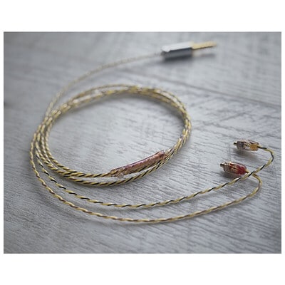 Harvest Moon / 4.4mm 5極 AEC製金メッキプラグ / MMCX / ロゴ&イヤーコネクタアートワーク ホワイトムーンストーン装飾