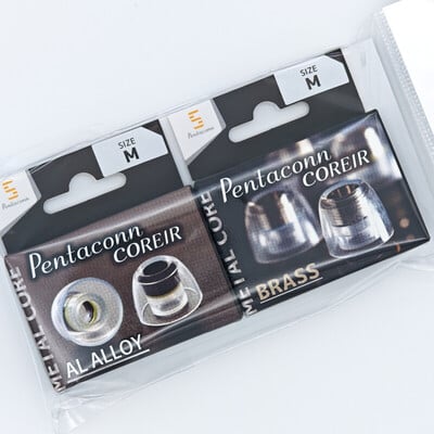 Pentaconn COREIR -ペンタコン コレイル- BRASS(黄銅) / AL ALLOY(アルミ) M 各1ペア Yellow [PTM-0102-M]