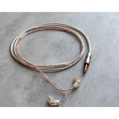 Isotope Knot / 4.4mm 5極 トープラ販売製 CINQBES 純銅材 無メッキプラグ / Custom 2pin / ロゴ&イヤーコネクタアートワーク