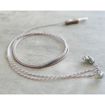 Aurora Valentine Lily / 4.4mm 5極 トープラ販売製黄銅材 銀メッキプラグ / Custom 2pin / ロゴ＆イヤーコネクタ オーロラバレンタインアートワーク