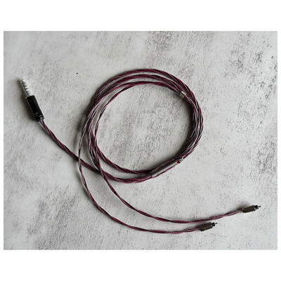 Xyra Sheep / WAGNUS. Original 4.4mm 5-pole Plug EIR - ARGENTA / CINQBES 銀ストレートメッキ Custom 2pin / 専用ロゴプレート ガーネット・シングル装飾