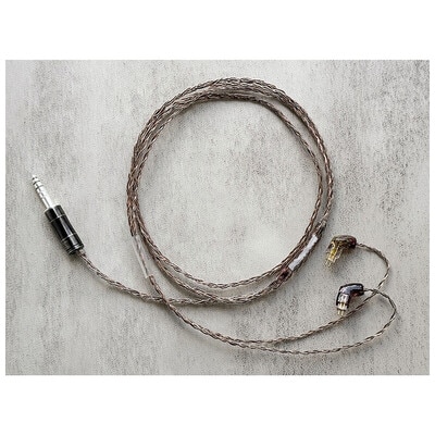 Vintage No.070 MALEFICIUM / WAGNUS. Original 4.4mm 5-pole Plug EIR - ARGENTA / Custom 2pin / ロゴ＆イヤーコネクタアートワーク