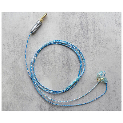 Nemophila (Cel) / WAGNUS. Original 4.4mm 5-pole Plug EIR - ORO / Custom 2pin / ロゴ＆イヤーコネクタ ネモフィラアートワーク