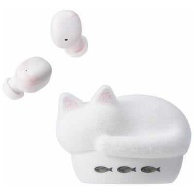 NEKO true wireless earphones ふわふわフロッキーver. まっしろ [HP-C28BTWF]（2026年6月19日発売予定）